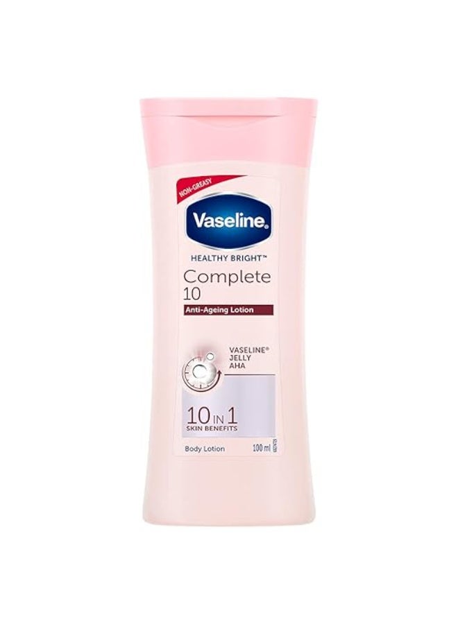 Vaseline Healthy Bright Complete 10 Body Lotion, Anti- Ageing Lotion With Vitamin B3, Aha, Pro-Retinol, 200 ml - Image 1